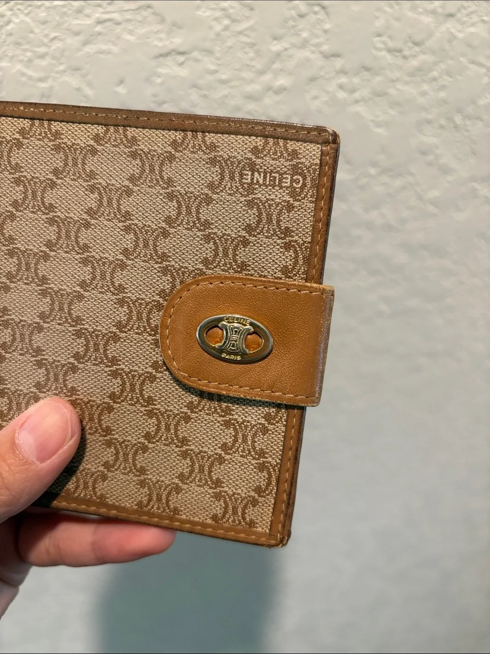 Celine Short Snap Wallet Macadam
